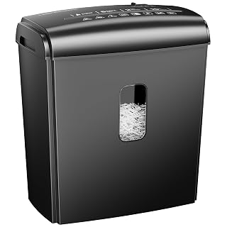 Locksworth 8-Sheet Micro Cut Shredder for Home Office, 4 Gallons Bin P-4 High Security Shredders for Papers/Credit Cards/Staples/Clips, Small Commercial Paper Shredder with Transparent Window - Amazon product rated Grade A