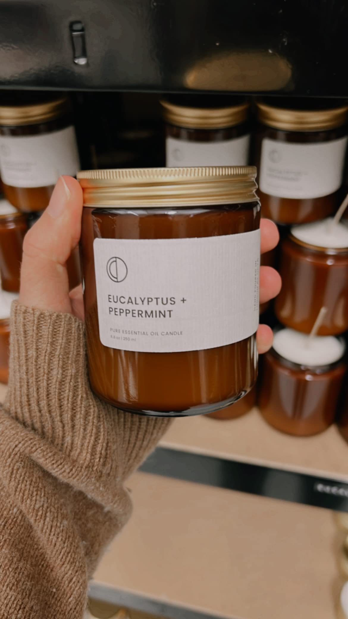 OCTO Eucalyptus + Menthe poivrée | Bougie Parfumée naturelle à la cire de soja et huiles essentielles 250ml