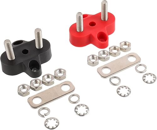 Miniatura 2 de EPLZON Bloque de terminales de batería M6 de 14 pulgadas, barra de autobús de CC de 12-48 V para caravana, camión, campista, barco