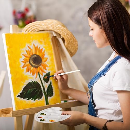 Miniatura 7 de Dainayw Filbert - Juego de 12 pinceles de pintura, pinceles de artista para aceite acrílico, acuarela, gouache, artista, kits de pintura profesional