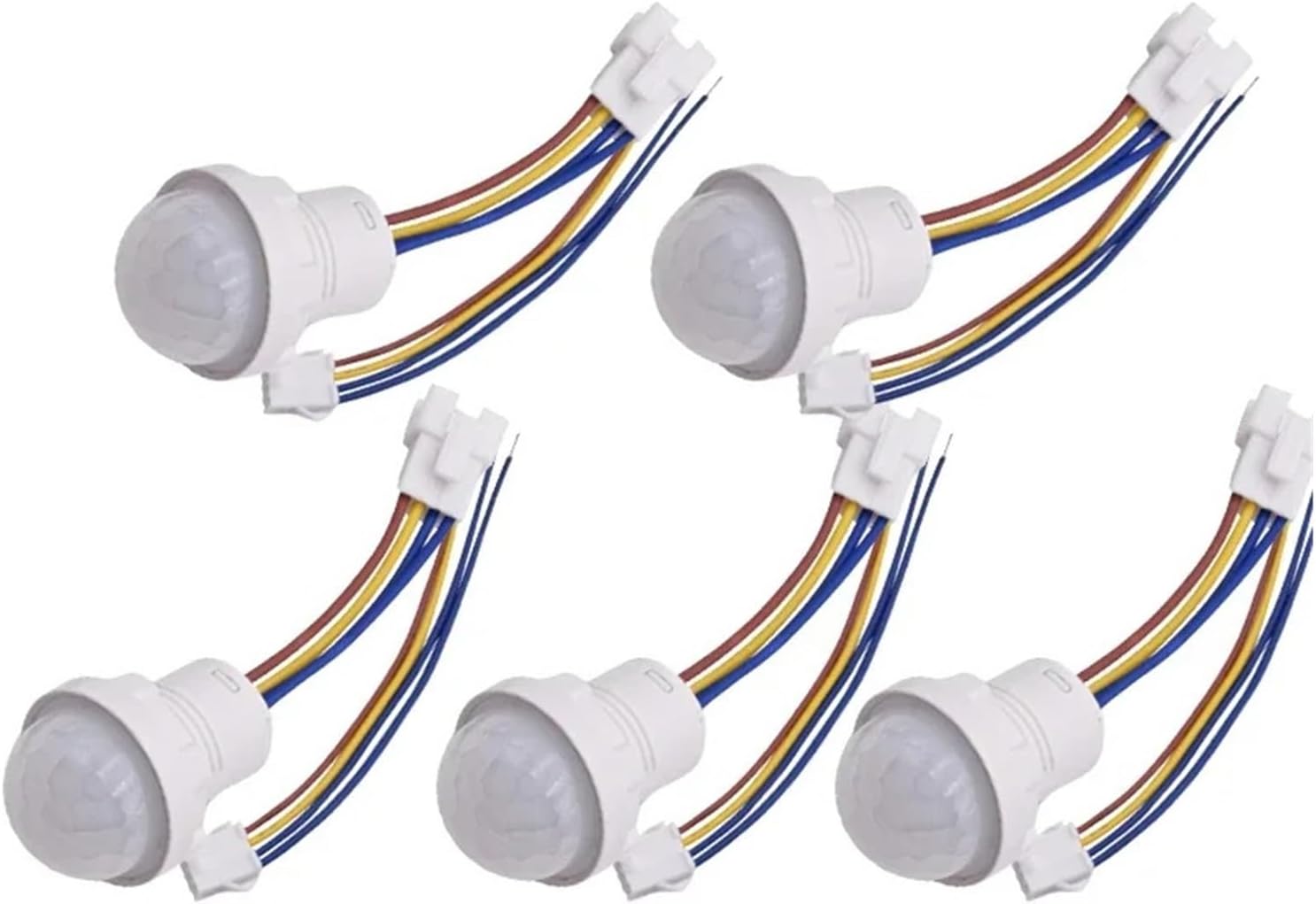 5/10pcs Pir Infrared Motion Automatic Light Sensor IR Detector Switch 12V 24V DC 110V 220V AC Human Body Induction Night Lamp(5pcs 100-240VAC)
