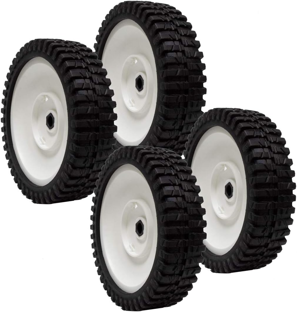 EPR 4PK Lawn Mower Front Drive Wheels Replacement for Craftsman 180773 532180773 Husqvarna Poulan AYP 180775 532180775 White