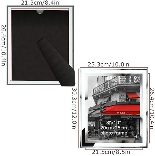 Miniatura 2 de Giftgarden - Marcos negros de 8 x 10 con marcos de cristal de 8 x 10