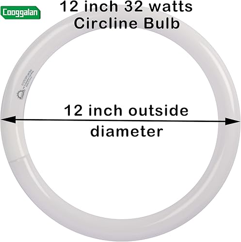 Miniatura 2 de COOGGALAN FC12T9CW - Bombilla fluorescente redonda blanca fría de 12 pulgadas, 32 W, circular, T9, 32 W, repuesto para accesorios de techo de