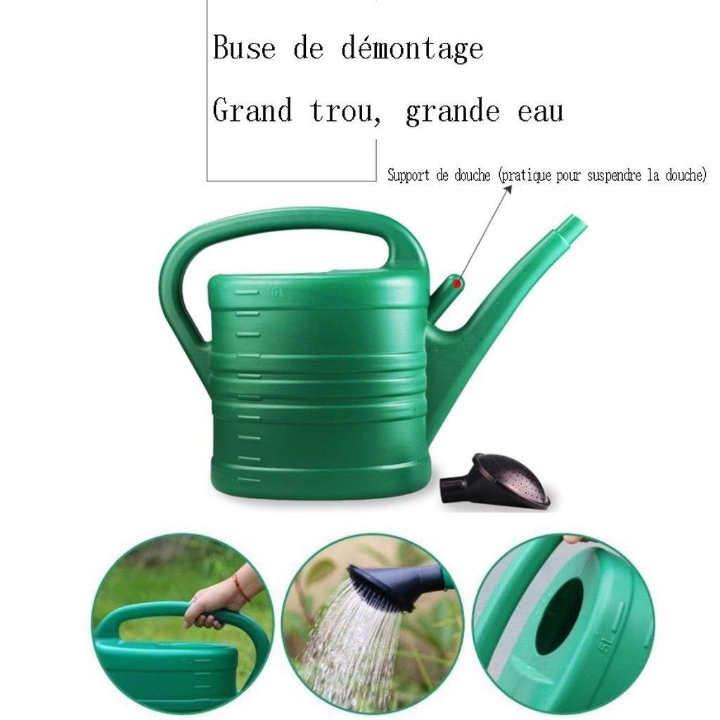 Gießkanne for den Außenbereich, Gartengießkannen, Haushalt, große Gießwerkzeuge, große Kapazität, Lange Mund-Sprühflasche, 5 Liter, Gießen, einfaches Befüllen (Size : 10L)