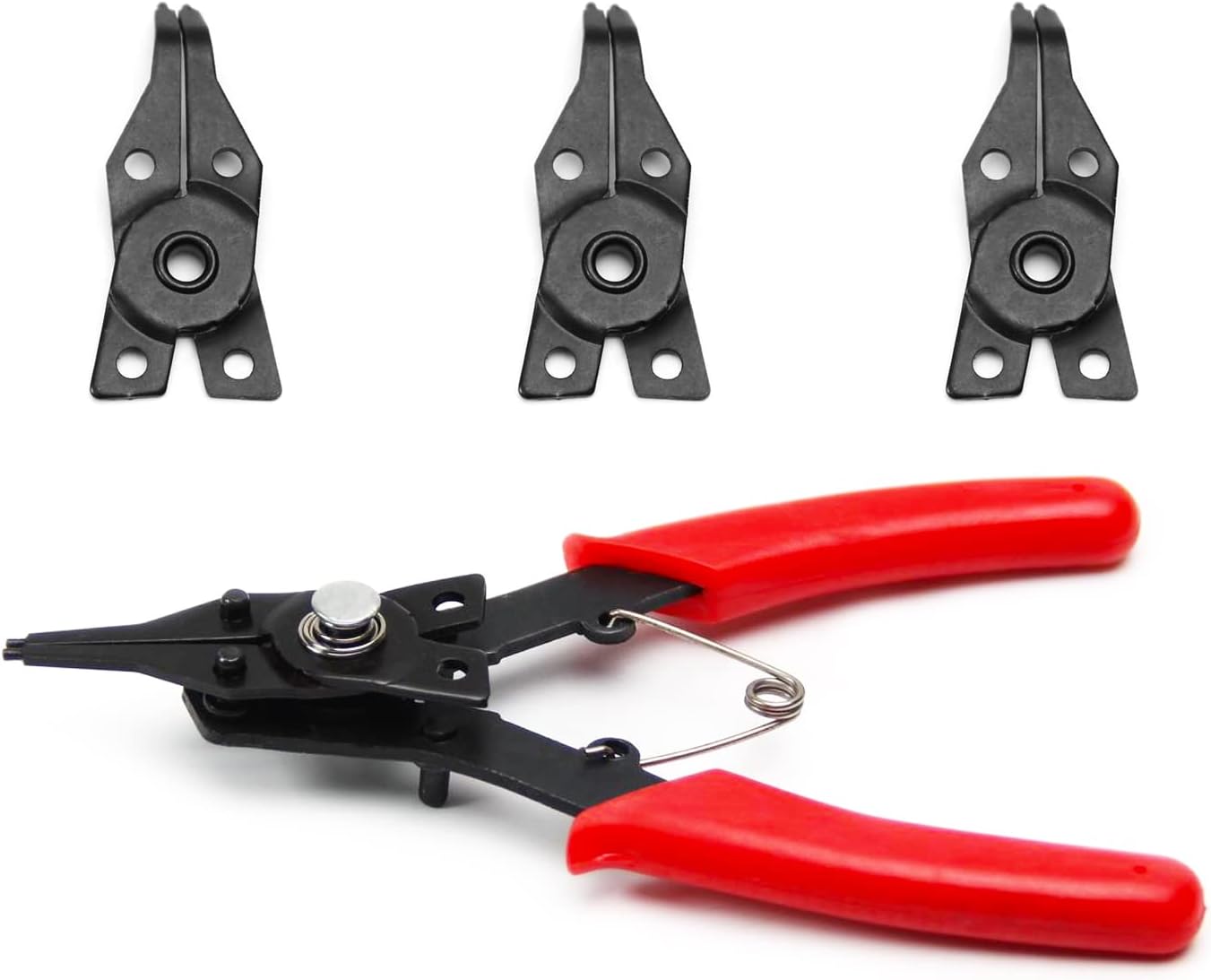 Utoolmart Snap Ring Pliers Set 6 Inch 4 in 1 Multi-Angle Retaining Ring Pliers Set Internal External Circlip Pliers 3Pcs
