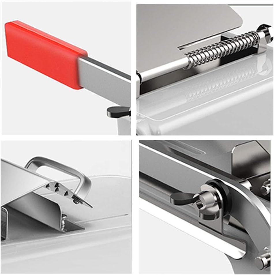 Manual Meat Slicer, Stainless Steel, Adjustable 0.25-25mm Thickness, Easy to Clean, Labor-Saving, For Home Use