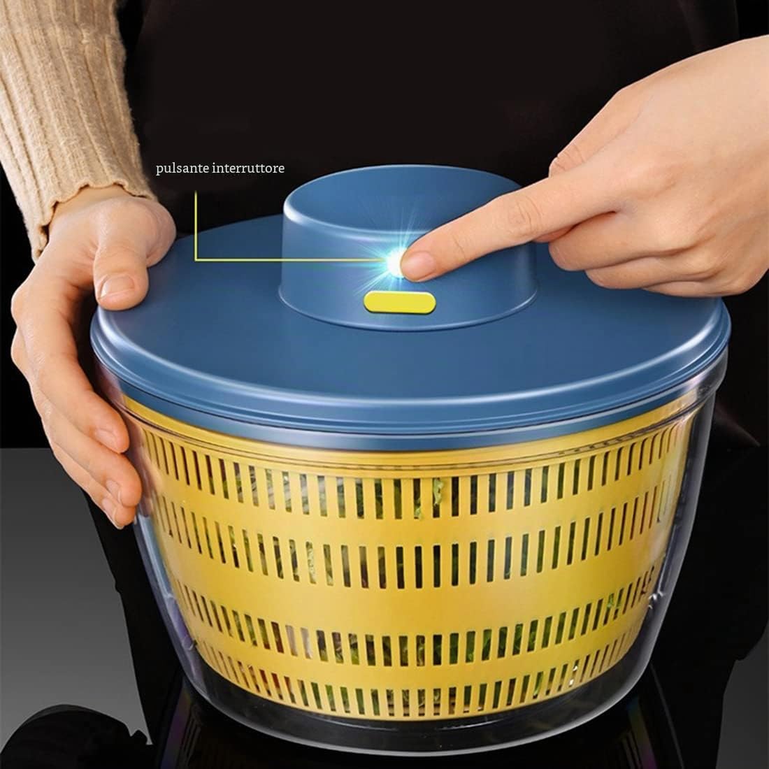 Essiccatore elettrico centrifuga per insalata disidratatore multifunzione frutta scolapiatti USB Charing scagliaccetto da cucina