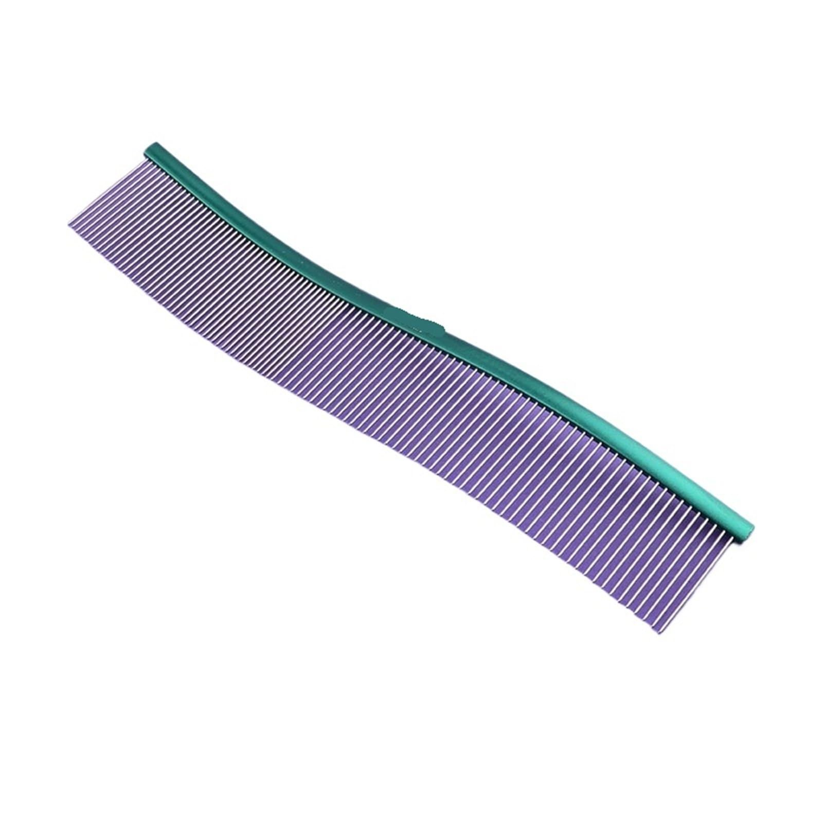 Hundekamm 22 cm Pet S Typ Kamm Professionelle Edelstahl Pflege Dichten Spärlichen Zähne Hund Katze Reinigungsbürste Haar Entfernung zum Entwirren(Green)