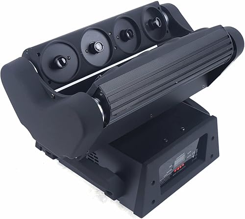 Miniatura 4 de TFCFL Luz de escenario de haz de cabeza móvil de 8 ojos, luces de fiesta de DJ RGB de 150 W, lámpara de escenario de efecto por control remoto y