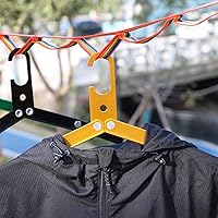 Vista 4 de Percha plegable de viaje para camping, viajes, antideslizante, perchas de ropa, perchas de viaje, estante de secado de ropa plegable para camping