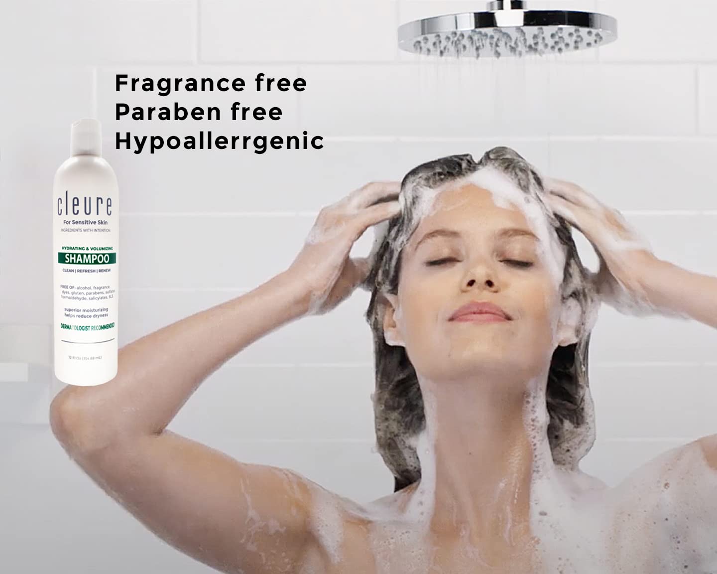 Amazon.com: Cleure Shampoo Sensitive Skin, Fragrance, SLS, Gluten, Paraben  Free (12 oz, 1 Pack) : Everything Else