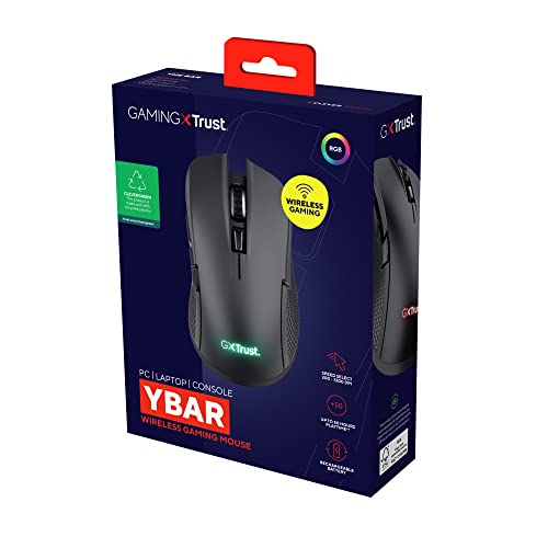 GXT 923 Ybar Mouse Gaming Wireless Ricaricabile, 200-7000 DPI, Bassa Latenza 2.4GHz, Programmabile, 69% Plastica Riciclata, Mouse Senza Fili RGB per Laptop, Computer, Windows - Nero - Mouse gaming - Immagine 11