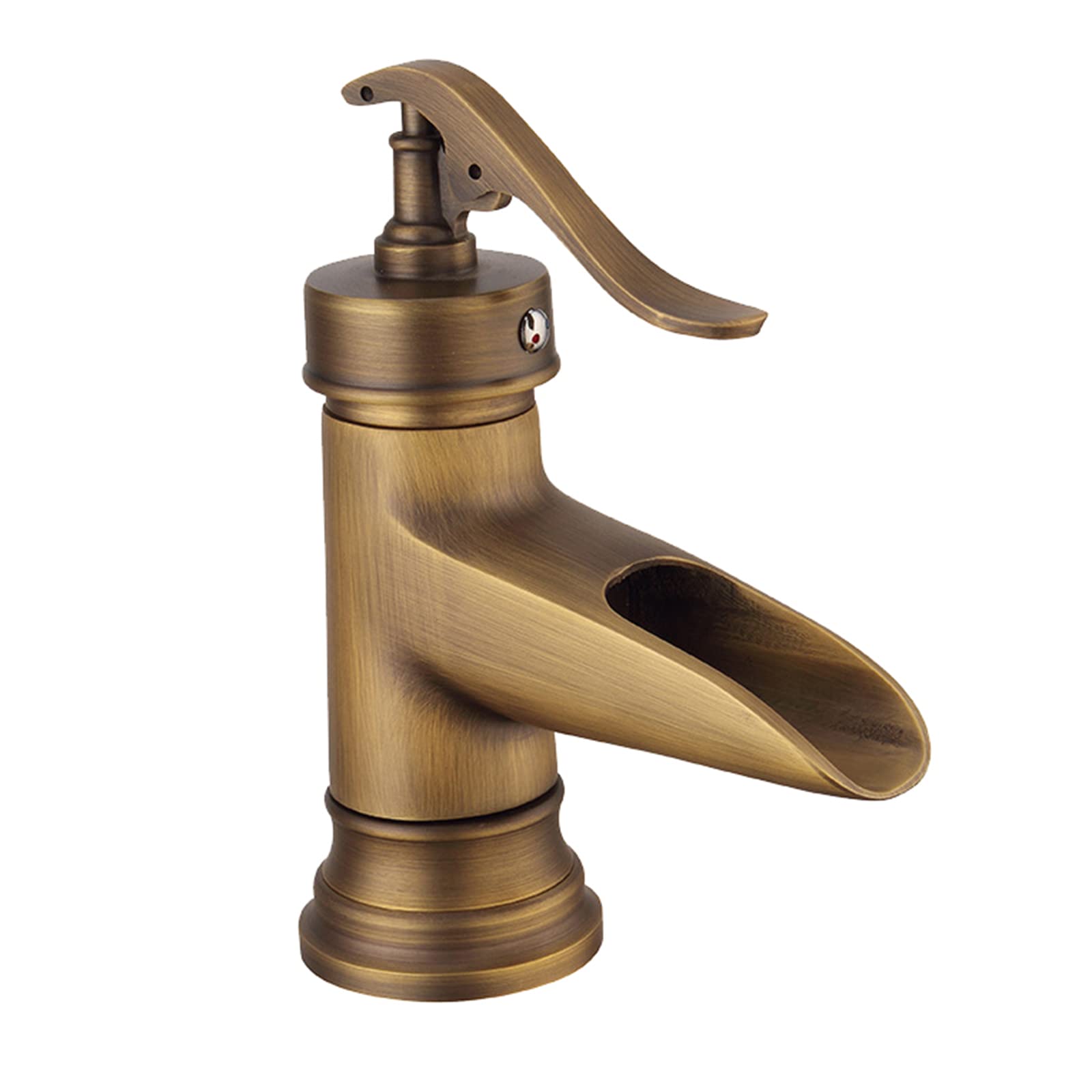 Bathroom Sink Faucets Waterfall Basin Cold and Hot Water Brass Mixer