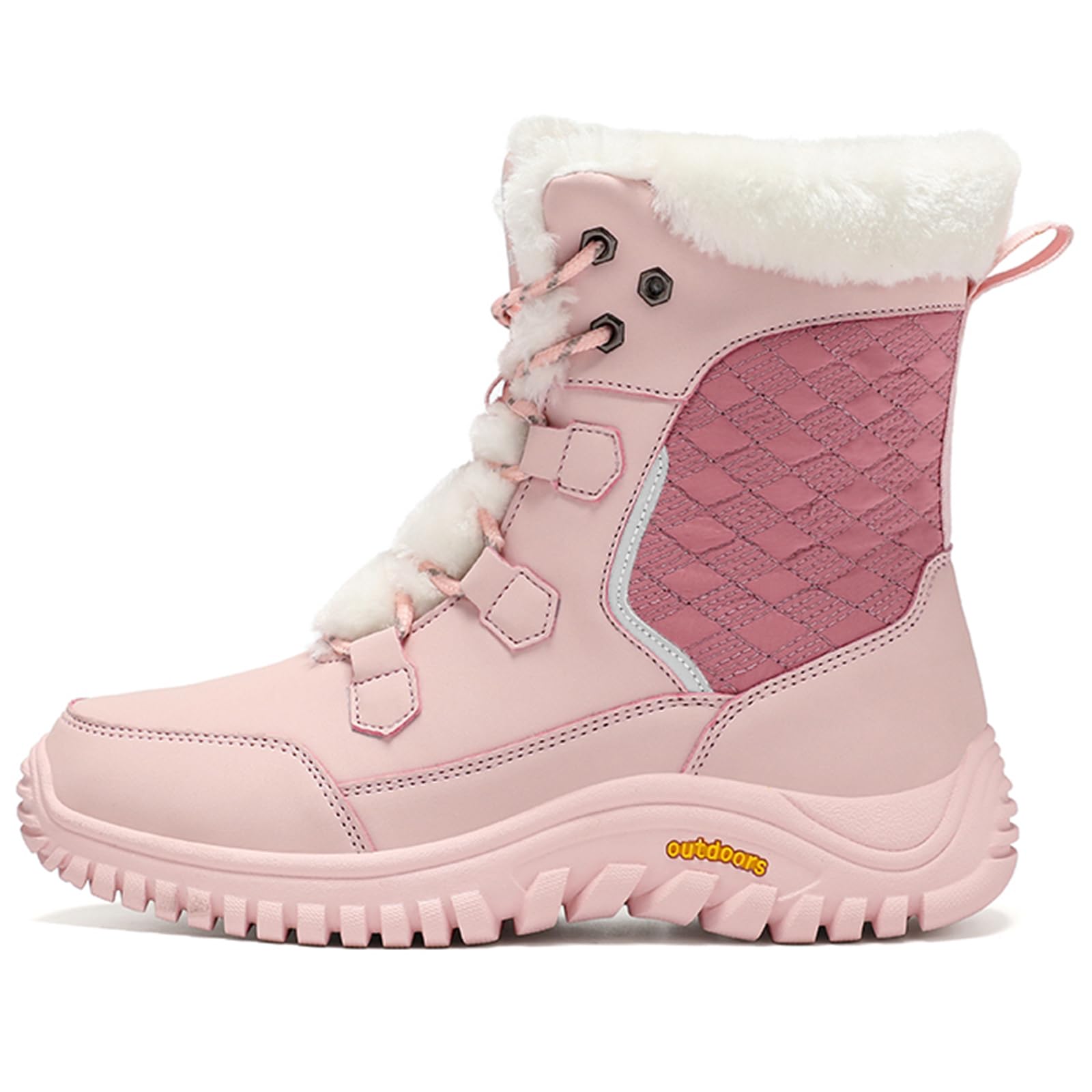 CUTEHEELS Damskie buty zimowe o wysokości cholewki 18 cm | buty śniegowe z antypoślizgową gumową podeszwą, na zimną i wilgotną pogodę