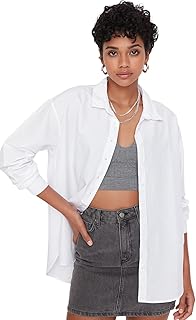 Trendyol Women Loose Fit Cotton Woven Shirt TWOAW20GO0107 Shirt (pack of 1)