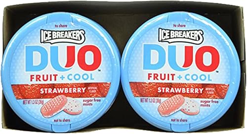 Miniatura 4 de Rompehielos DUO frutas y menta sin azúcar fresa, fresa 8 ea