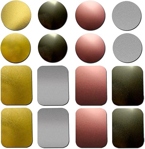 Miniatura 1 de 16 piezas de placa de metal para teléfono con adhesivo para montaje magnético sin cuna, teléfono celular, GPS y soporte para tableta, 8