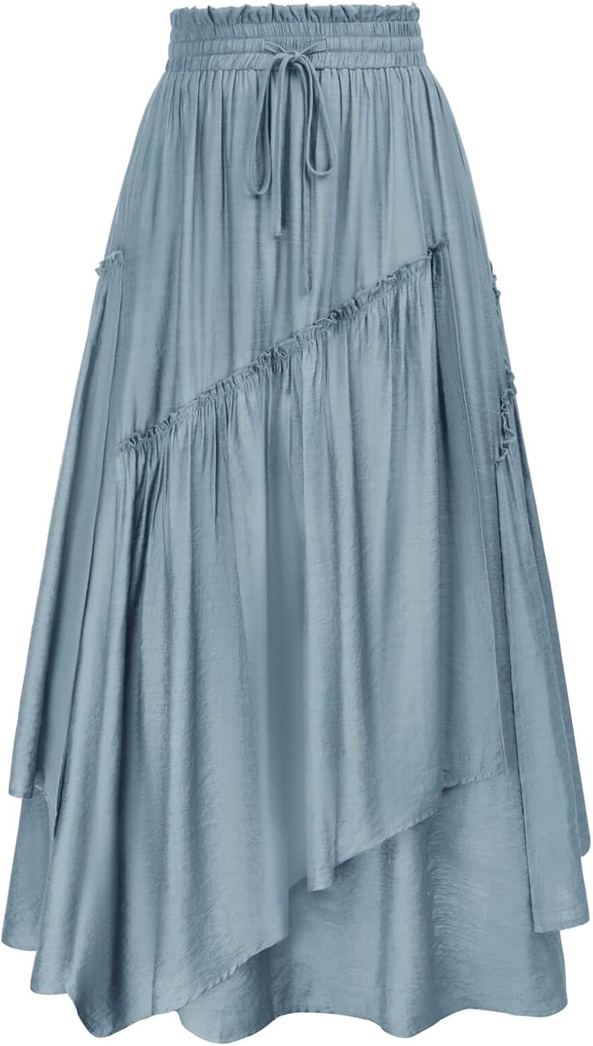 Scarlet Darkness Long Skirts for Women Renaissance Costume Pirate Maxi Skirt Plus Size with Pockets