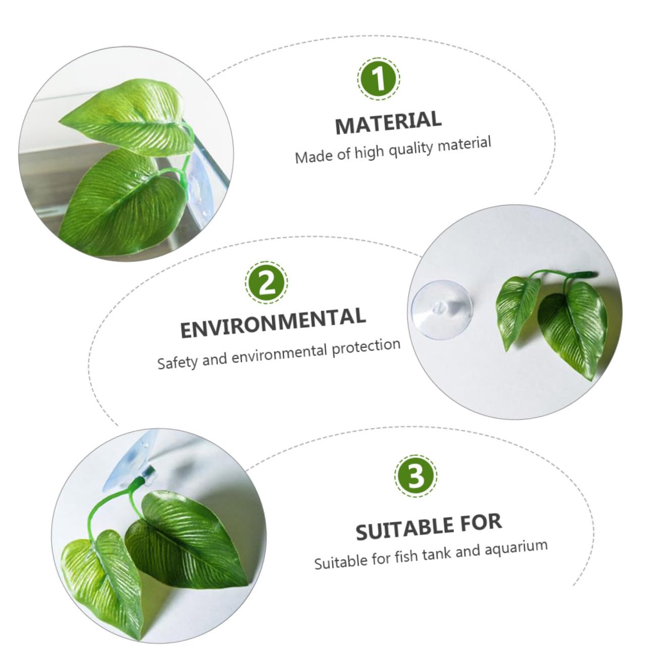 Toddmomy 18piezas Artificiales para Acuarios Decoración De Paisaje Simulación Ventosas para Tanques De Peces Diseño De Doble Accesorios para Acuarios De Agua Dulce y Salada