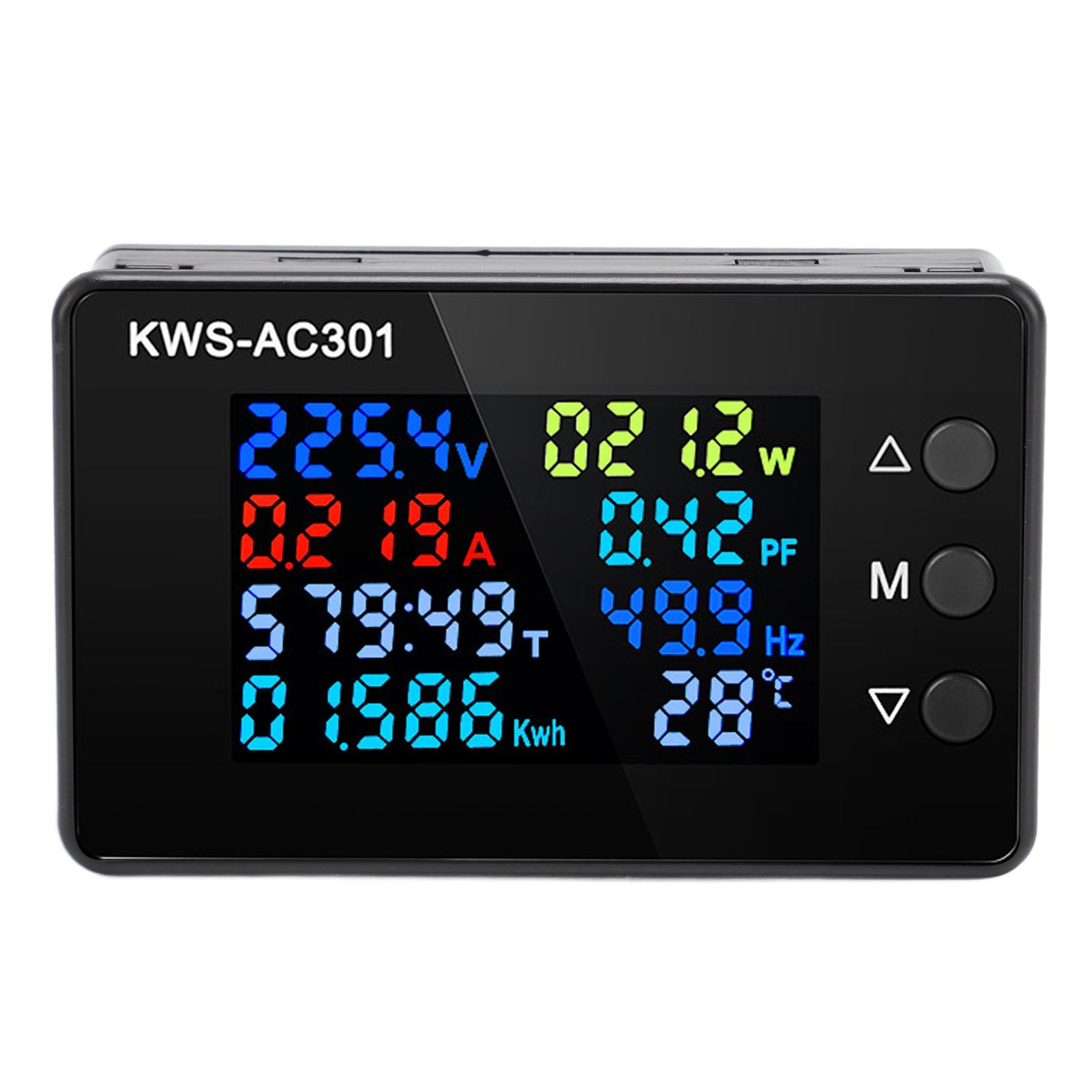 BROLEO Volt Amp Meter, 0 to 100A 50 to 300V Color LCD Display Digital Voltmeter Ammeter Highly Accurate Voltage Amperage Tester with Wire Transducer for Industry Home