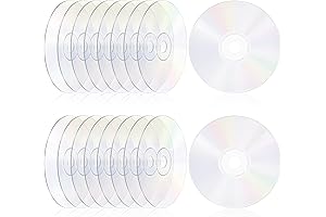 20 Pcs Exquisite Transparent Blank CDs for Room Decoration