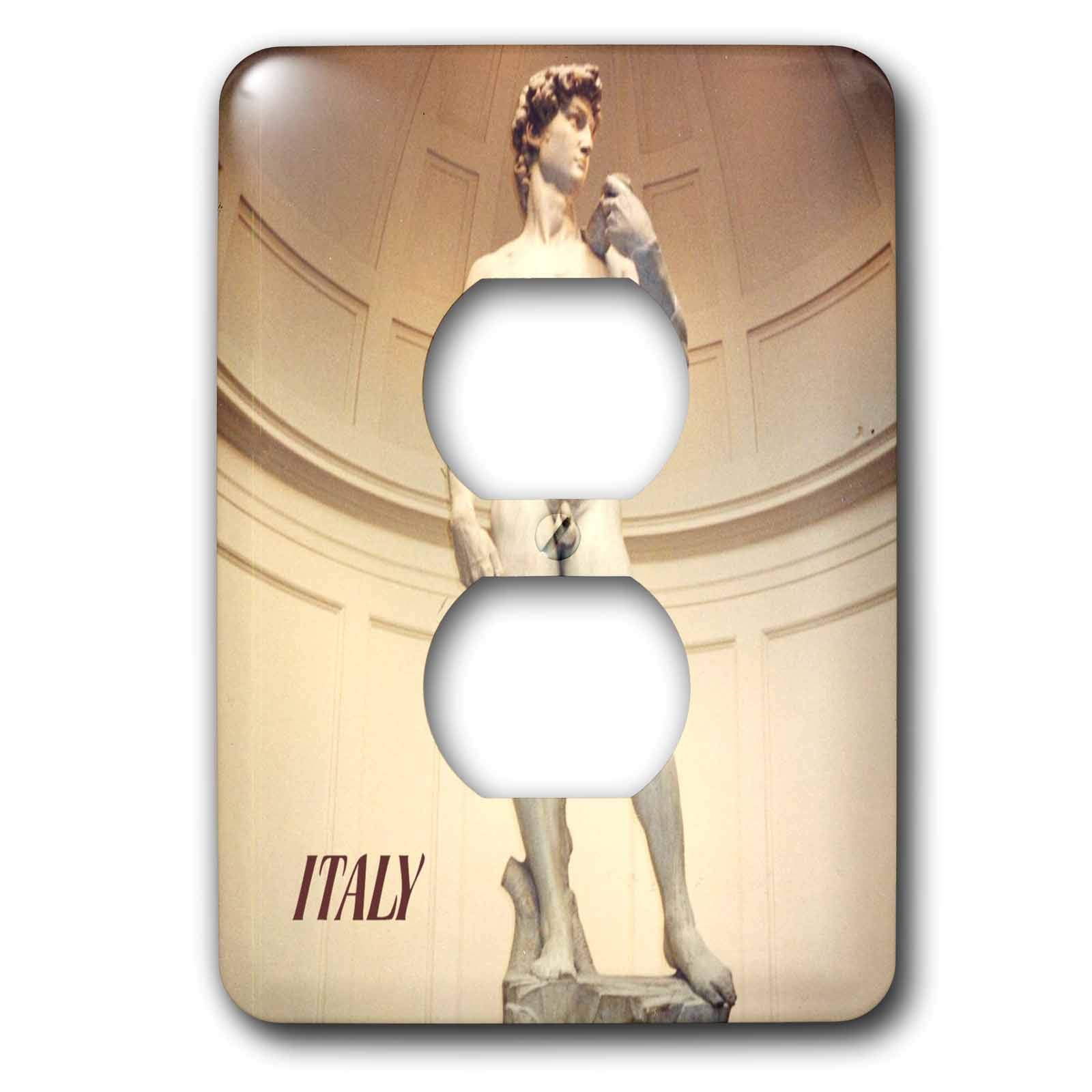 Michaelangelo S David plaque de finition murale pour 2 prises de courant 3dRose lsp_28346_6