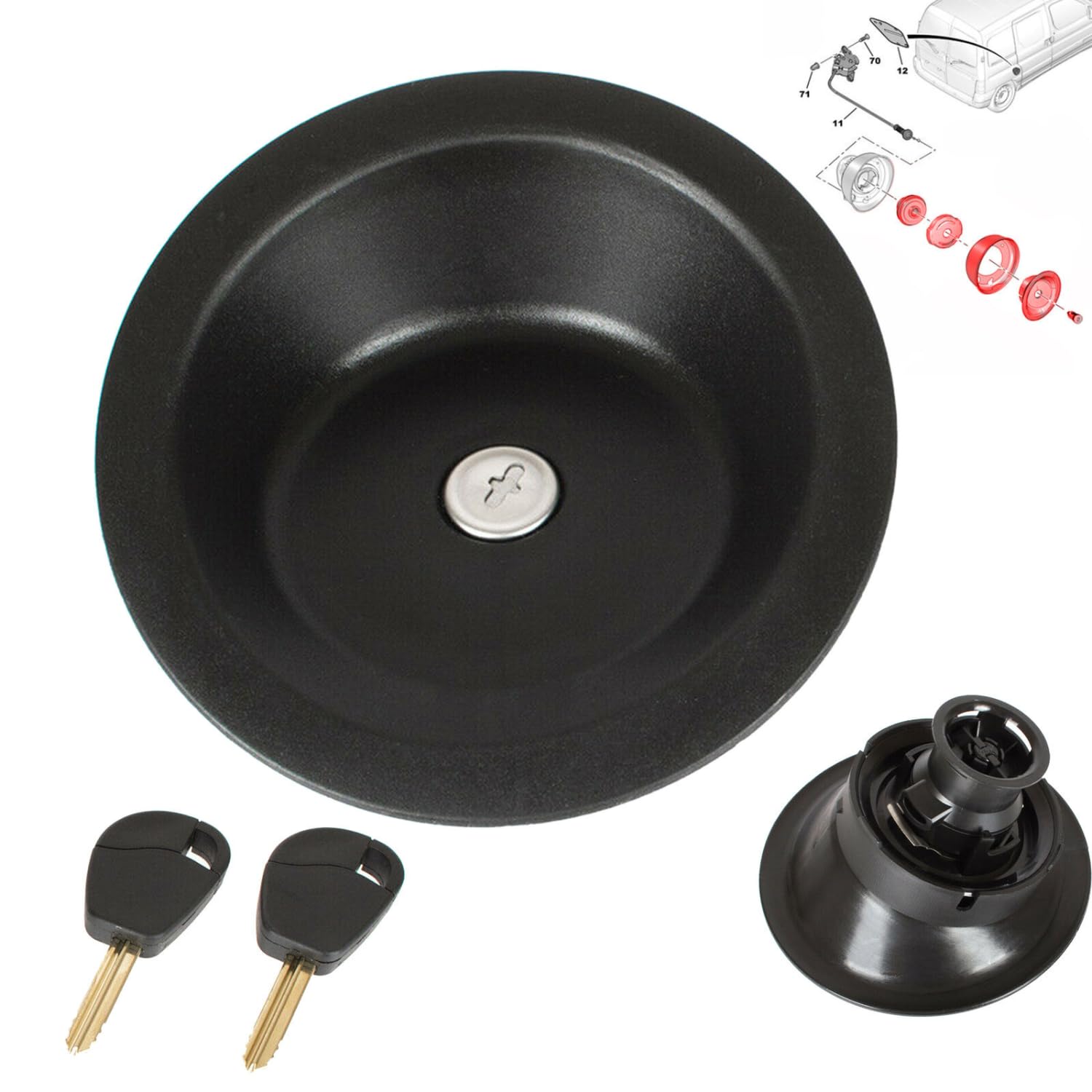 Fuel Filler Cap Citroën Berlingo, Peugeot Partner 1996-2007 - PSA - 1508E3 - View #4