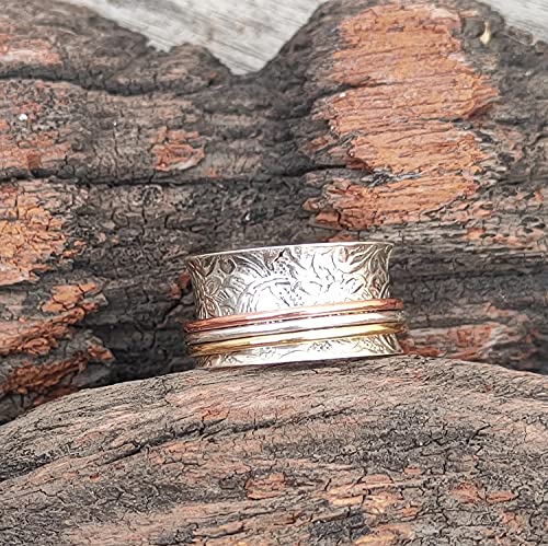 925 Sterling Silver Ring, Silver Band Fidget Ring, Worry Ring, Anxiety Ring, Sterling Silver Band, Pure Silver Spinner Ring4