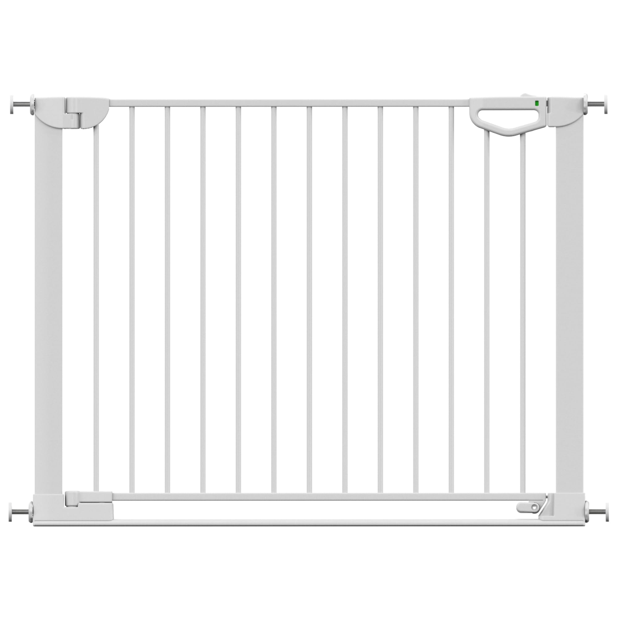 Geuther Türschutzgitter Easylock Flatstep Weiß I Treppenschutzgitter zum Klemmen oder Bohren I Breite 104-111 cm I Türschutz für Ihr Baby & Haustier I Kinderschutzgitter beidseitig öffnend