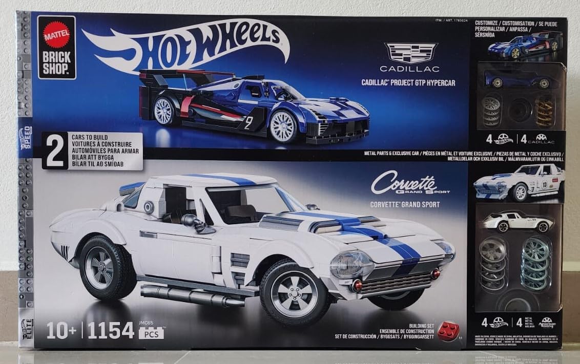 Amazon.com: Mattel Brick Shop Building Set, Cadillac GTP Hypercar