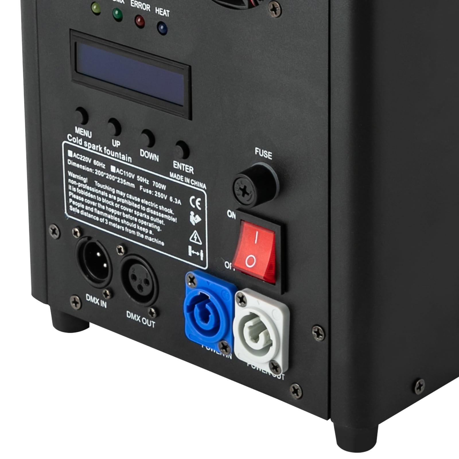 Pyrotechnikmaschinen,DMX Sparkular Funkenmaschine Feuerwerk Bühnen Fernbedienung Professionelle DJ-Ausrüstung,Einstellbare Injektionshöhe 220V 700W