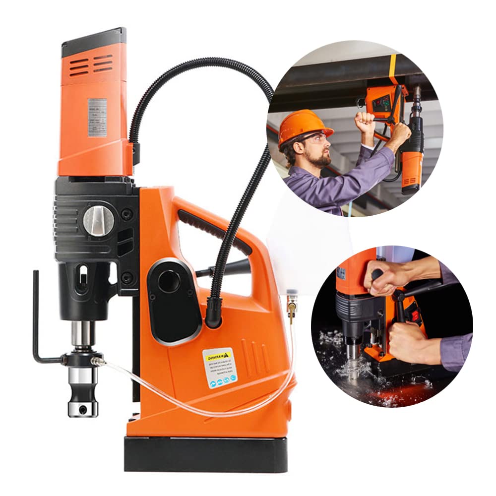 LYXC 1500W Magnetic Drill Press & M2AL HSS Annular Cutter set 6pcs 2'' Cutting Depth with 1pc Pilot Pin