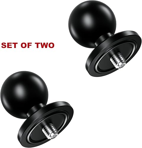 Miniatura 8 de BRCOVAN Paquete de 2 adaptadores de bola de aleación de aluminio de 1 pulgada con perno roscado de 1/4 "-20 para cámara de acción y videocámara