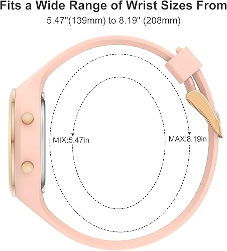 Miniatura 3 de GOLDEN HOUR Reloj de pulsera de silicona con cronógrafo digital impermeable para mujer