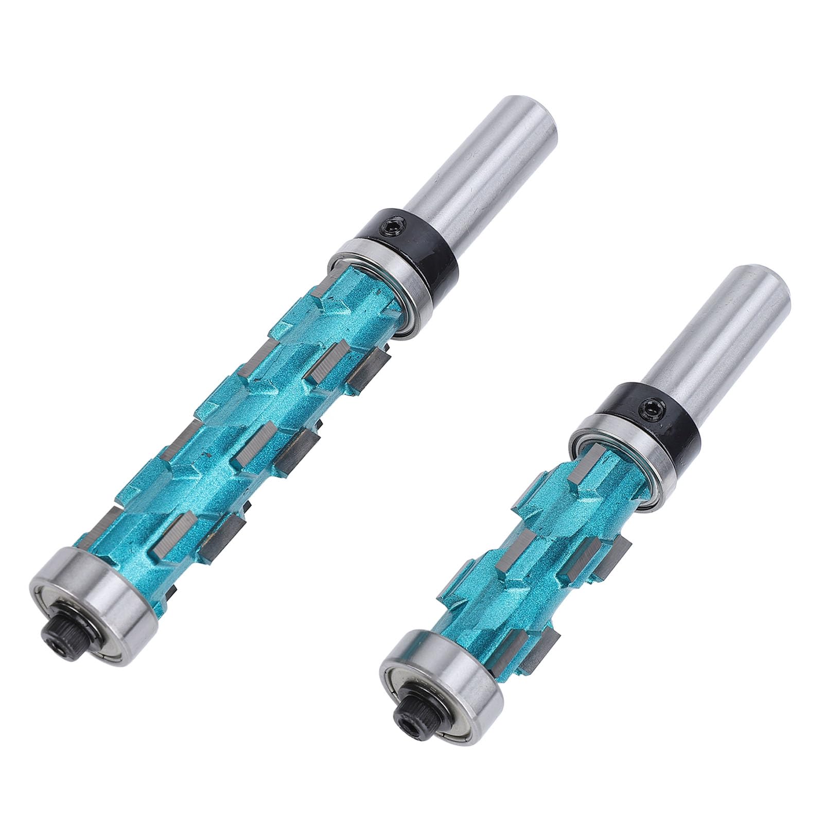 Jeanoko Trimm-Spiralfräser, Robustes, Multifunktionales Schneidwerkzeug für Holzarbeiter, CNC-Fräser für Bastler und Profis, Hartmetallmaterial, 2er-Pack für Trimmschablone