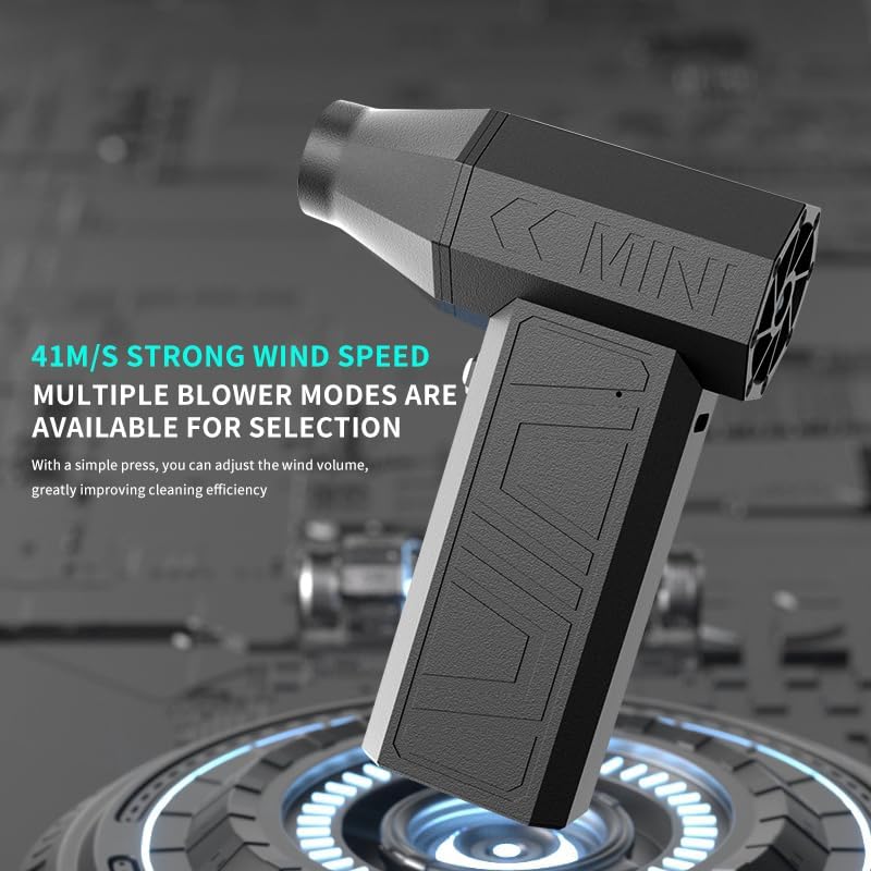 [Cordless Air Duster] 90000 Cordless Electric Compressed Air Duster | Mini Turbine Fan, Violent Fan for Keyboard Computer Cleaning, No Cans Required, Jet Dry Blower for Home and Car