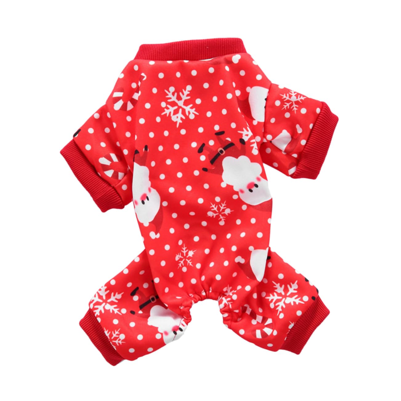 HMJGDHX 2 Pezzi Vestito Natalizio per Cani Tuta Invernale per Animali Domestici Design Confortevole Vestiti per Animali Domestici Rossi per la Stagione Fredda