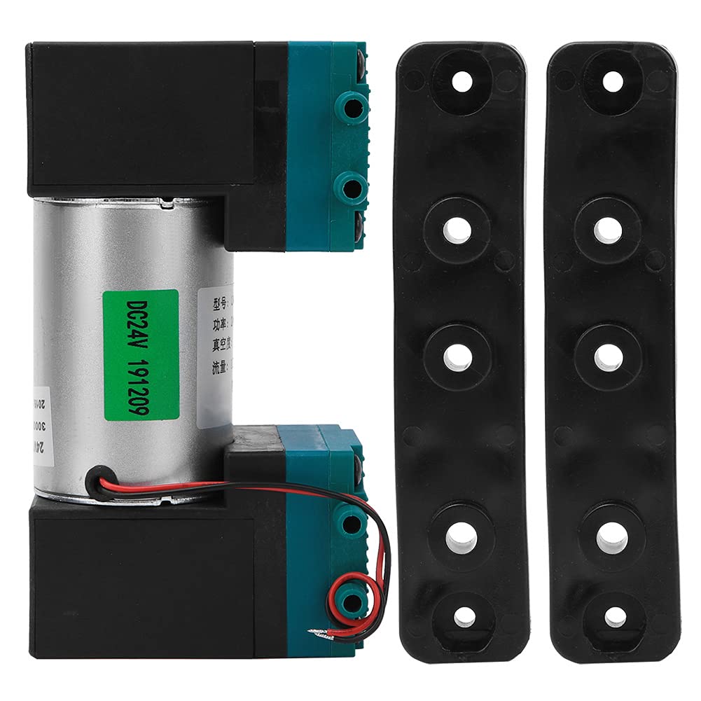 Bewinner Mini Bomba de Vacío de 24 V CC, 24 W, 10-20 L/min, Flujo Grande -90~350 Kpa, Bomba de Diafragma de bajo Ruido para Muestreo de Aire, Dispositivo Médico, Instrumento de Laboratorio, (DC24V)
