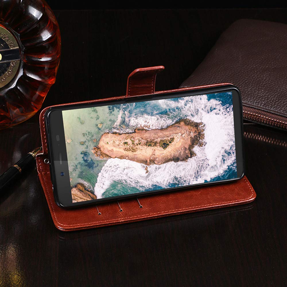 Wuzixi Wallet Cover per Ulefone Note 10. Funzione Stand, Slot Cart, Flip Caso Pelle PU Bumper Custodia con, Case Custodia per Ulefone Note 10.Rosso