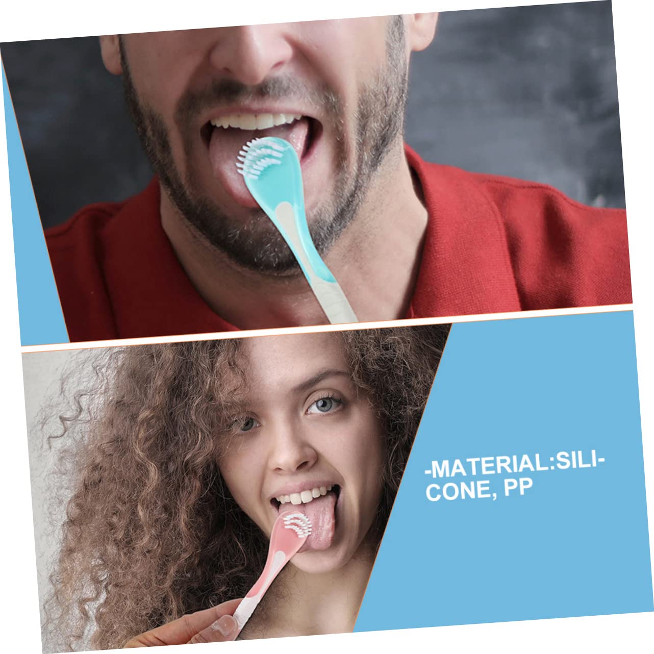Healvian 9pezzi Raschietti Per Lingua Per Adulti Strumenti Professionali Per La Pulizia Della Lingua Rimuovi Alito Cattivo e Residui Alimentari Ergonomici e Duraturi