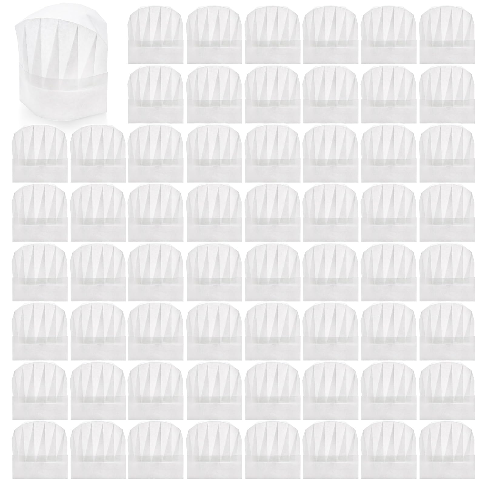 20 PCS PAPER Chefs Hat Disposable Hats Men And Women Work Cute Sweat - View #11