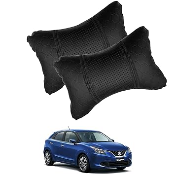 Black Designer Car Neck Rest Pillow For Baleno