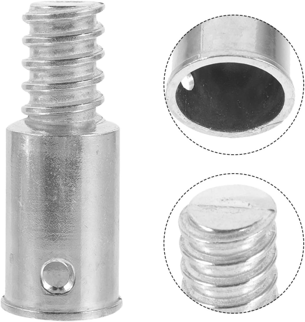 Ciieeo American Threaded Broom Handle Connector, 2pcs Stainless Steel