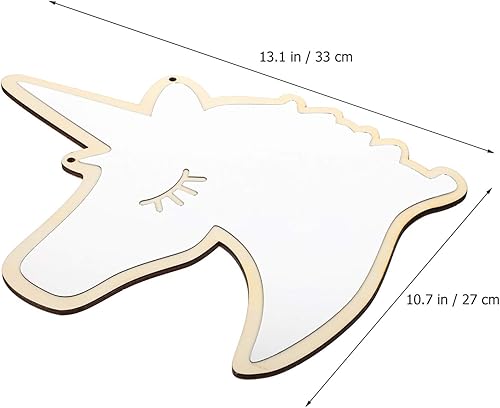 Miniatura 5 de BESPORTBLE Calcomanías de unicornio para habitación de niños y niñas, espejo acrílico, decoración de habitación, espejo de pared fácil de instalar