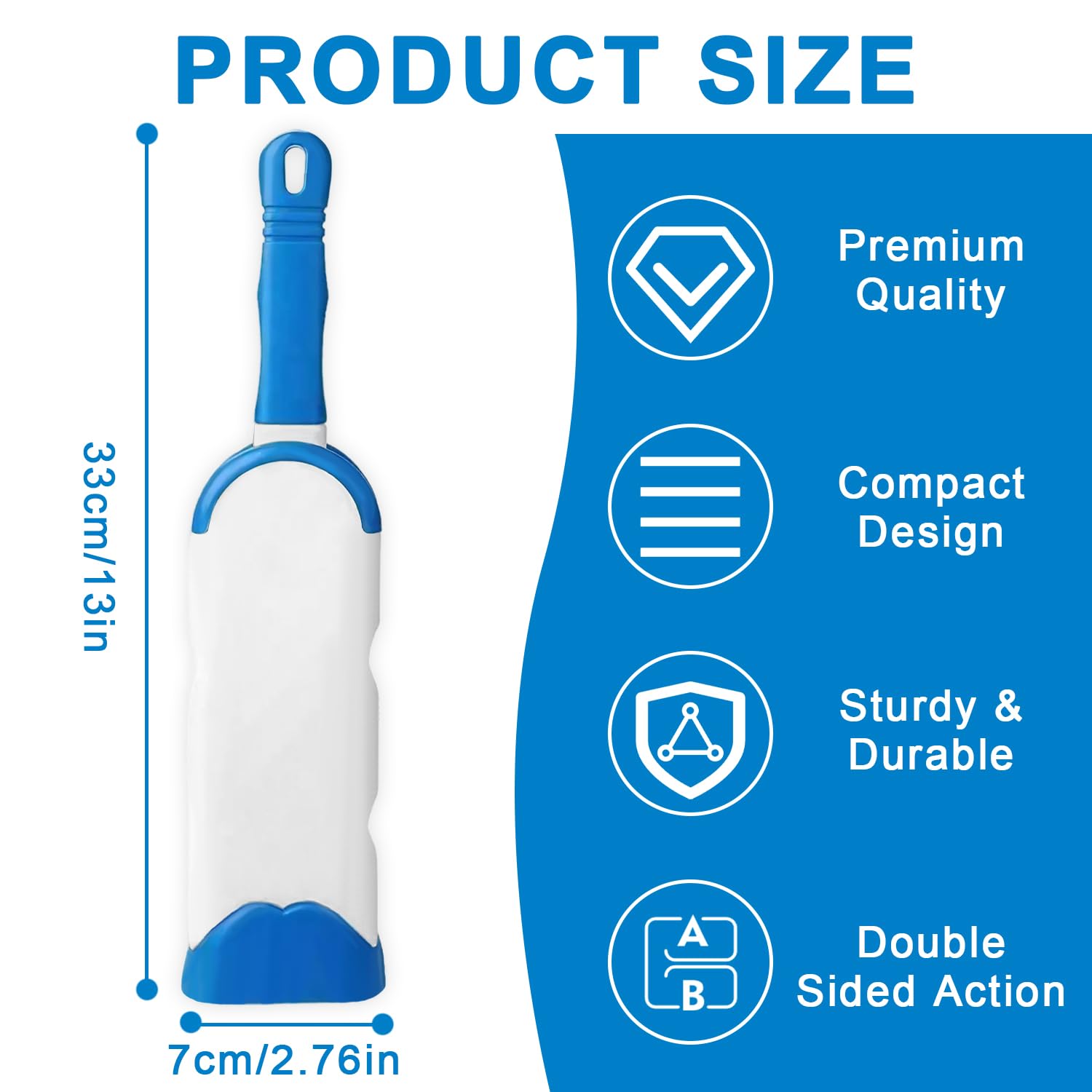 Pet Hair Remover, Clothes Brush for Pet Hair With Self-Cleaning Base, Reusable Fur Magic Pet Hair Remover - Image 2