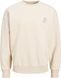 JACK & JONES Men's Jjcharge Printed Sweat Crew Neck