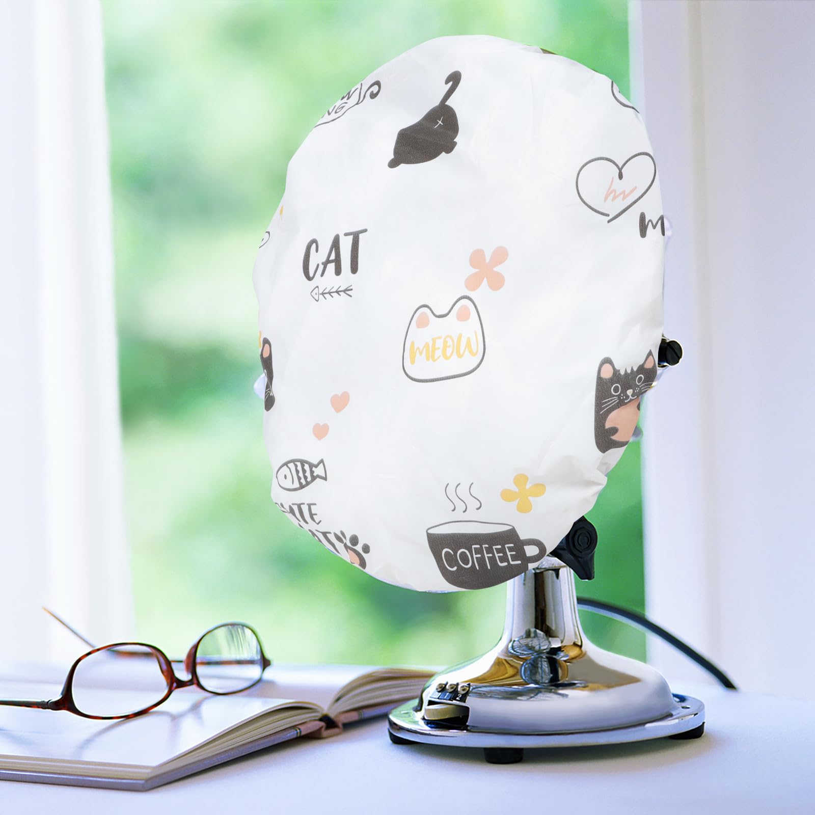 Cubierta de Seguridad para Ventilador Redondo de Peva Resistente al Desgaste, Manga de Ventilador para Accesorios del Hogar Adecuado para Celebracion Verano en Varios Estilos