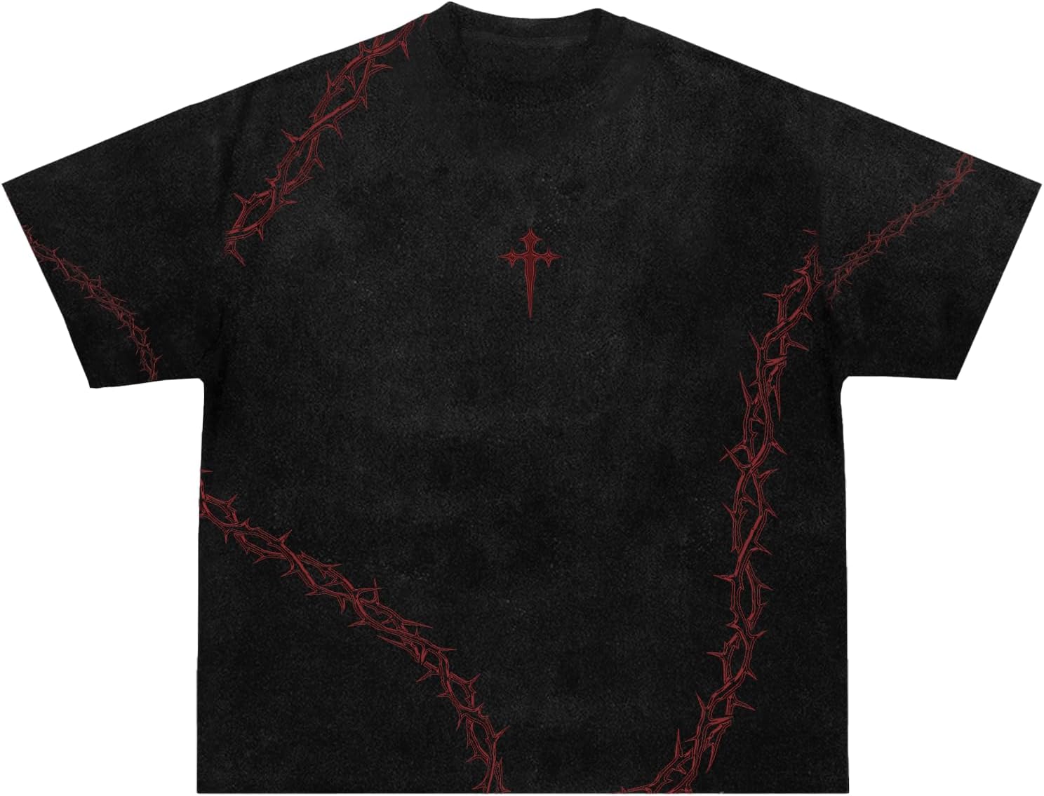 Risen Tee Shirt – Acid Wash | Oversized Christian Gym Tee, 220-gsm Cotton, Direct Inject Screen Print - Image 2