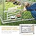 PawHut Outdoor Dog Kennel, 20' x 7.5' x 5.2', Heavy Duty Large Dog Kennel Outside w/Waterproof Roof, Bowl Rack, Galvanized Chain Link Pet Enclosure w/Secure Lock, for Large Breed, Chicken, Duck